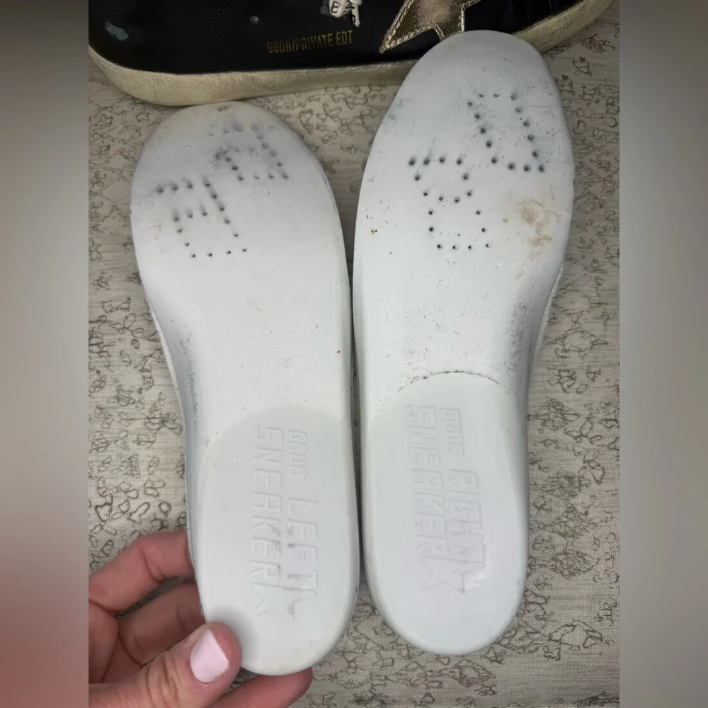 Golden Goose Black/Leopard/Gold Calf Hair Super-Star Private/Edt- Size 39 (9) - Picture 14 of 16